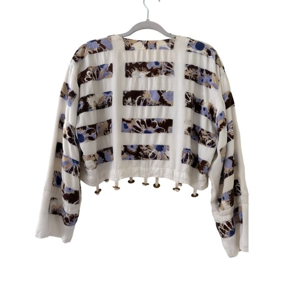 Native Wear Design Unique Boho Cropped Button-Up Jacket With Tassel Details - Picture 4 of 13